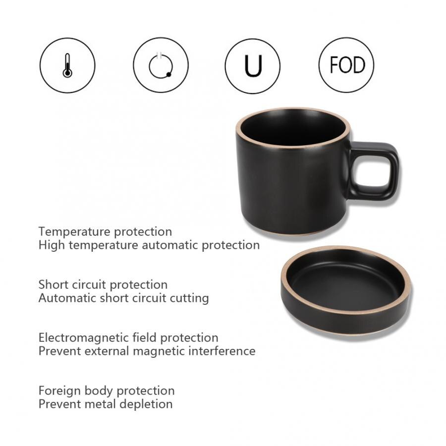 Cup Warmer Heater Pad Draadloos Opladen Constante Temperatuur Cup Verwarming Coaster Mat Thermische Isolatie Koffie Mok Warmer
