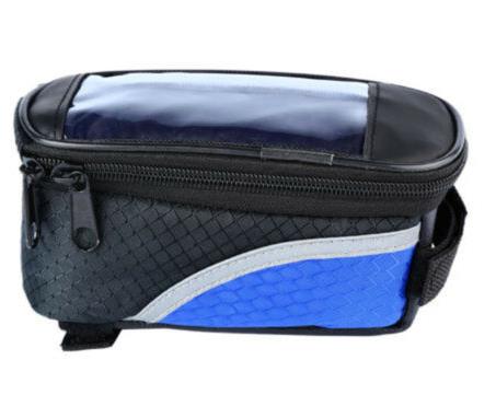 Waterdichte Fietsen Mountainbike Fiets Voorframe Pannier Tube Bag Voor Telefoon: Blauw