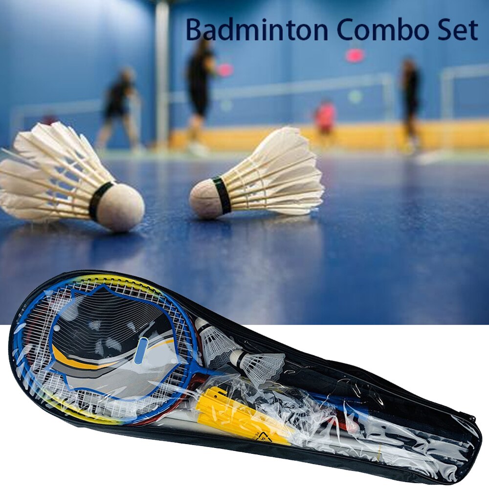 Outdoor Sports Badminton Set Badminton Rackets Birdies Net Adjustable Polls Beach Backyard tennis Ball badminton shuttlecock