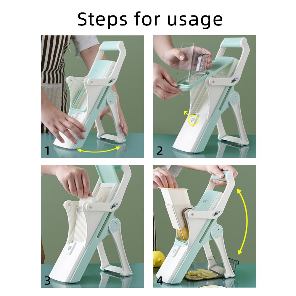 5 In 1 Multifunctional Vegetable Cutter Manual Food Chopper Meat Vegetables Fruit Slicer Grater Shredders Kitchen Gadget Sets