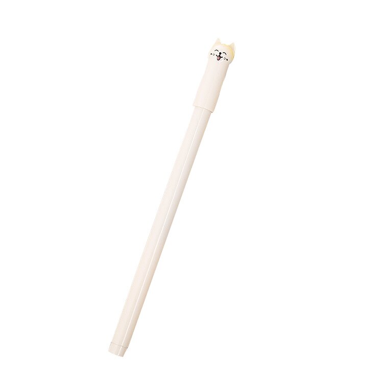 0.5mm brevpapper gulliga tecknade djur katt svans neutral penna student med full nål svart penna brevpapper leveranser: Vit
