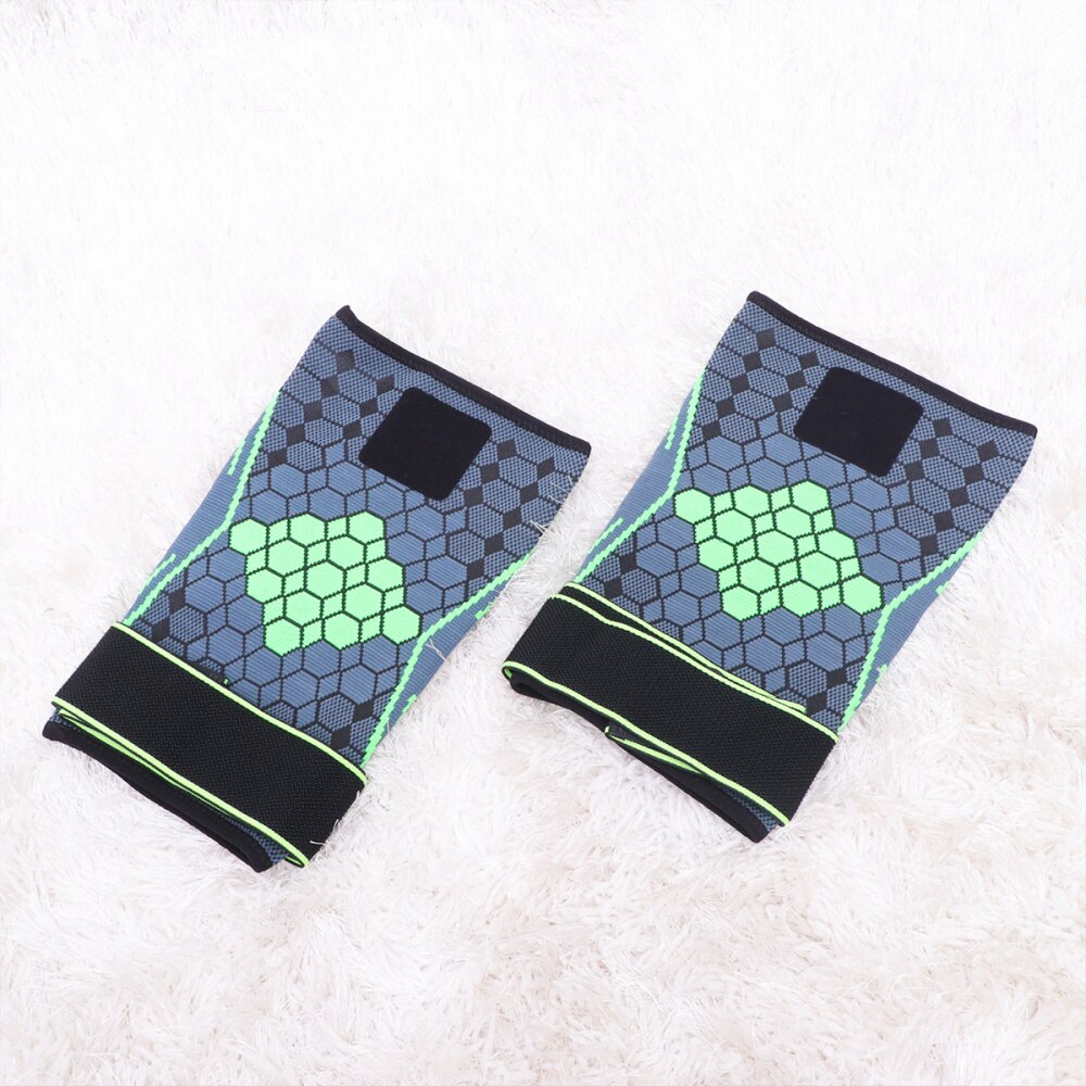 1 Paar Nylon Sport Beschermende Kleding Ondersteuning Druk Knie Pads Ademend Knie Protector Sleeve Voor Basketbal Klimmen (Blauw Si