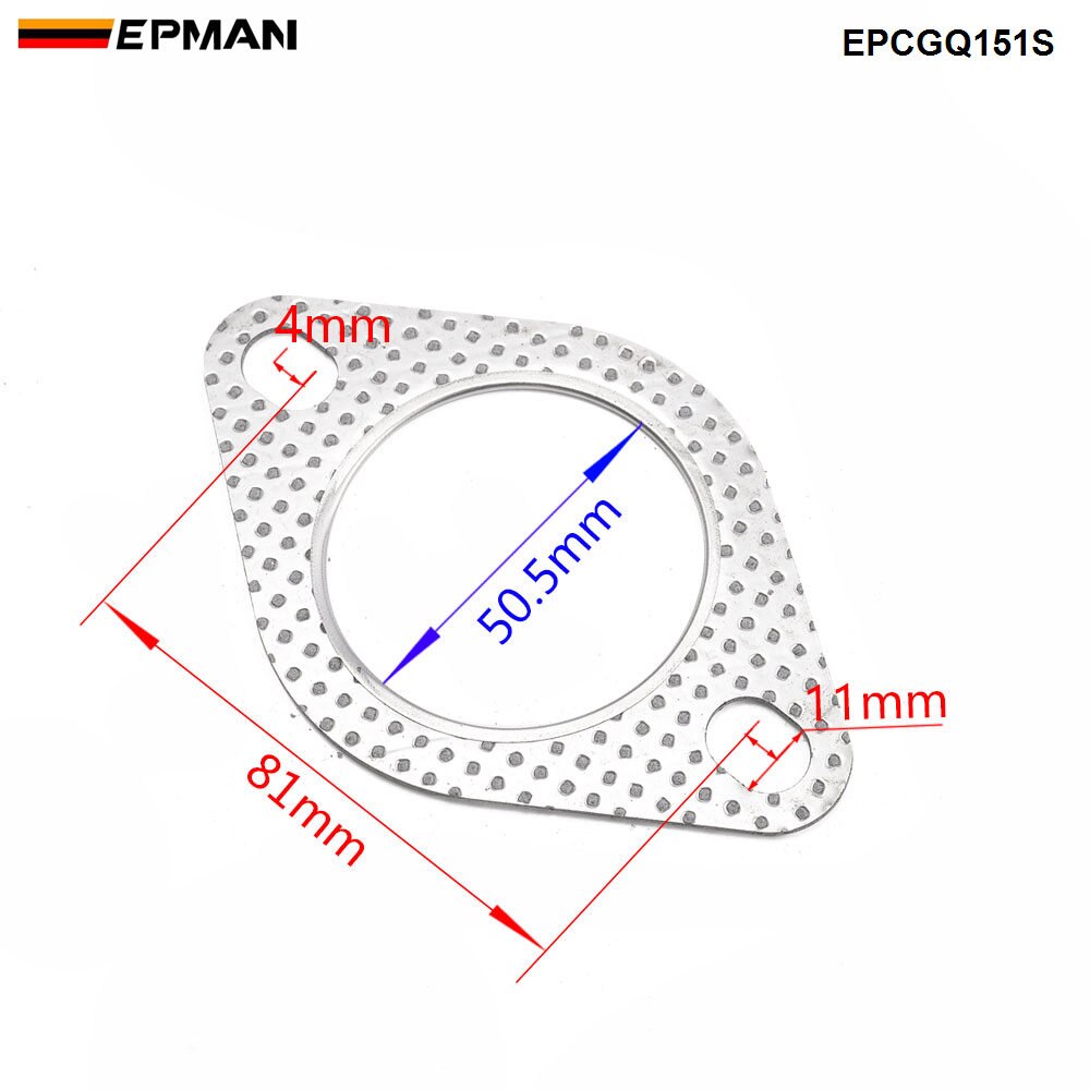 EPMAN-Junta de escape de 2 "para Catback, junta de brida de colector de tubo de bajada, 2 pernos, EPCGQ151S