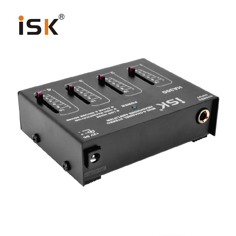 Original ISK HA300 portable Mini 4-channel stereo headphone amplifier low noise high magnification clear&amp;nature sound
