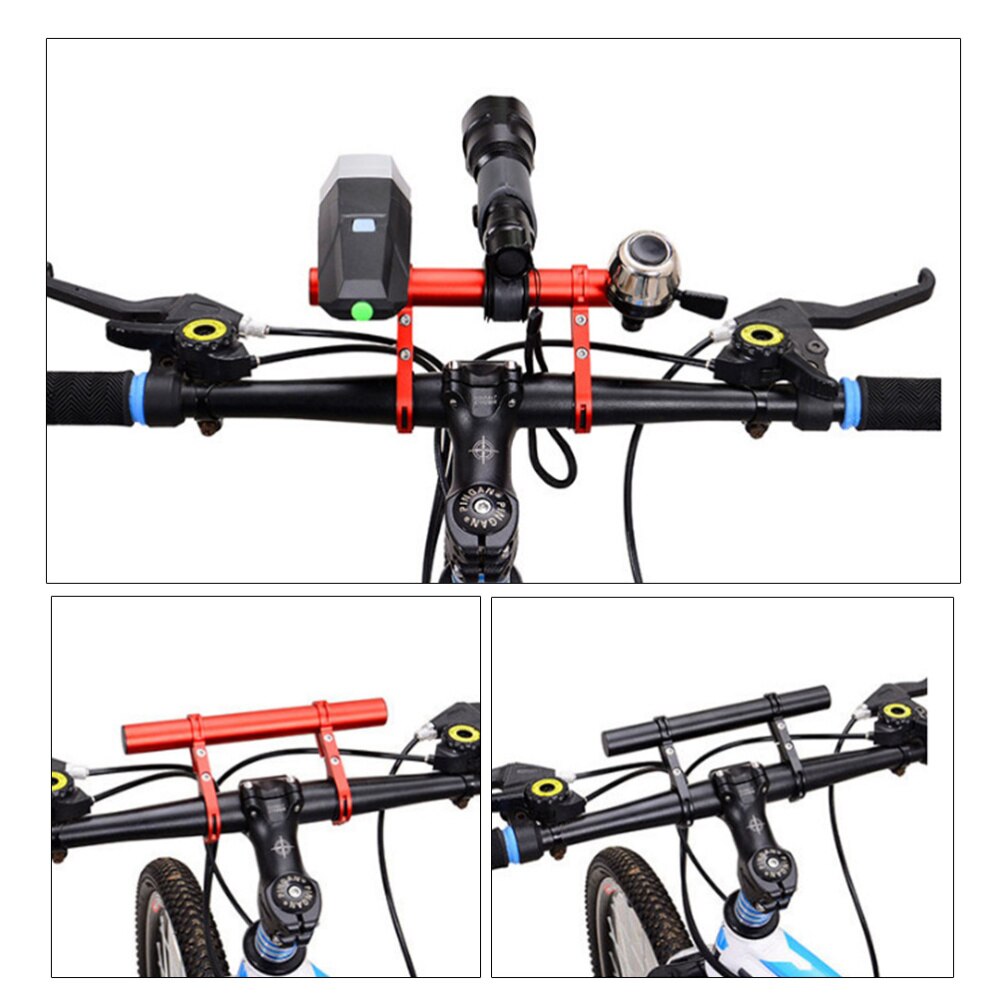 Road Cycling Bike Double Handlebar Extension Mount Aluminum Extender Holder Set Extender Mount Bracket Aluminum Alloy (Red)