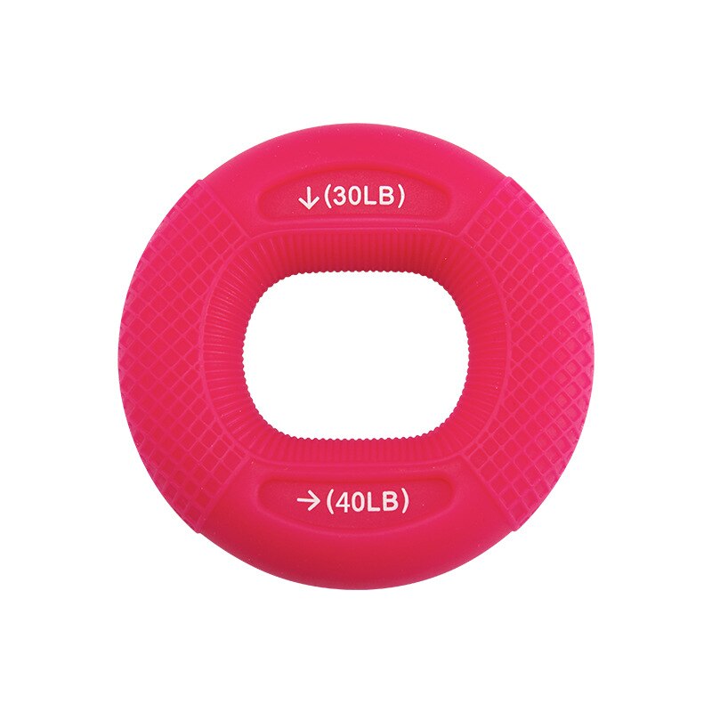 Anillo de agarre de mano ajustable de silicona, expansor de entrenamiento de fuerza y agarre, anillo de goma, entrenamiento de potencia muscular, ejercicio, gimnasio, Fitness: Rose red