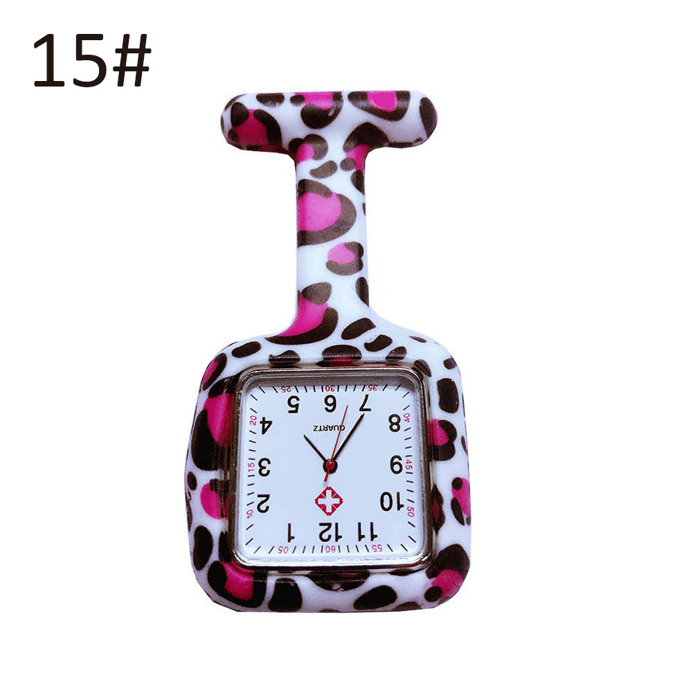 Relojes esfera cuadrada de silicona para enfermera, reloj de enfermera, broche para Doctor, relojes colgantes TT @ 88