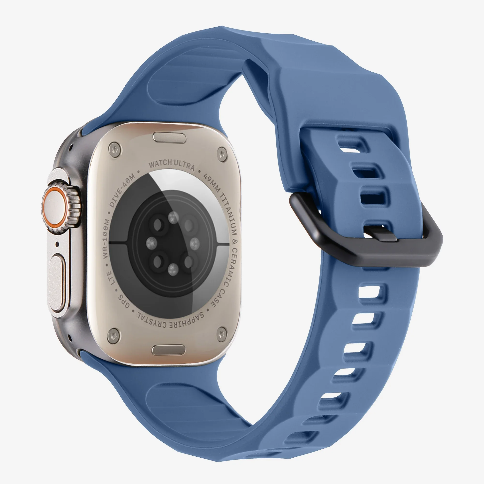 Sports Strap For Apple Watch Ultra2 49mm 10 42mm 46mm 9 8 7 45mm 41mm Silicone Bracelet band iWatch 6 5 4 SE 44mm 40mm 38mm Belt: Black Gray / 14mm