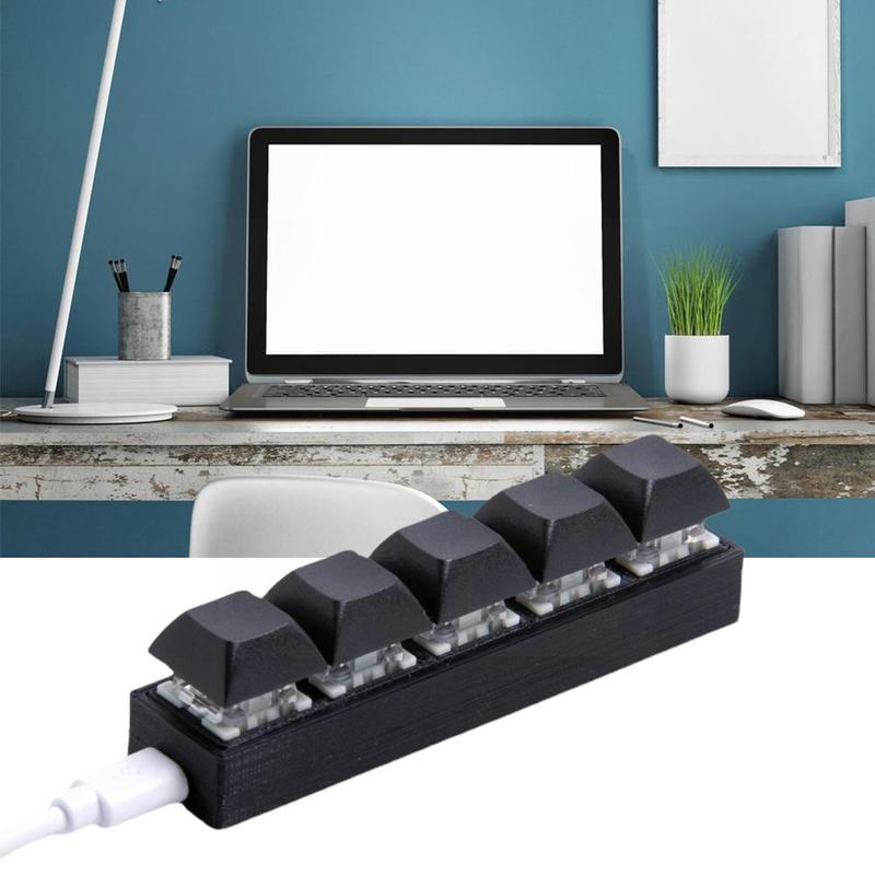Wired 5-key Small Keyboard Macro Keyboard Combination Accessory Shortcut Usb Keyboard Keyboard Keycaps Mechanical Mini Cust Y0H2
