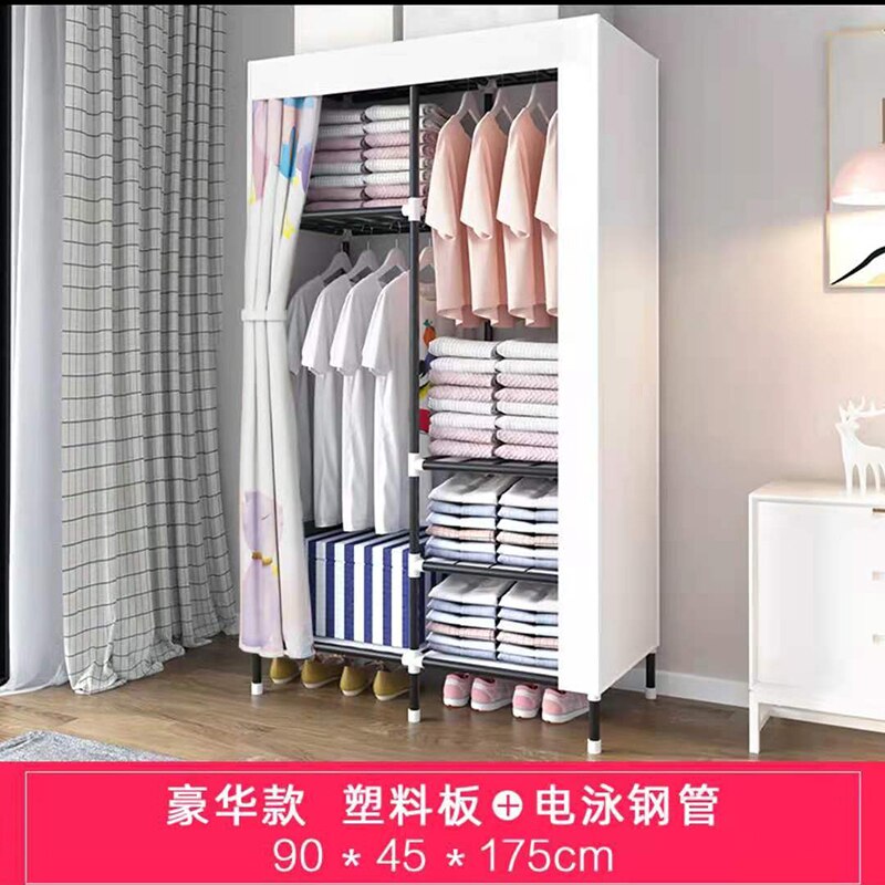Armoire de rangement en tissu pour bébé, meuble de salon, casier de rangement, armoire en tissu Simple, Style dessin animé, garde-robe Oxford épais: C