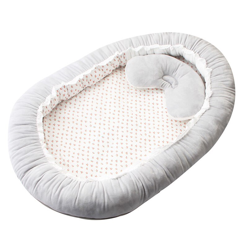 Sondr berço portátil e oval para bebês, berço fofo e macio para quarto de recém-nascido, camas amortecedoras para bebês decoração da cama: bed001-06