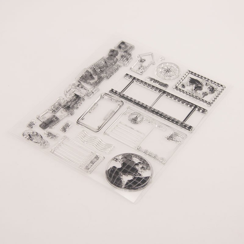 Retro Postmark Travel Stamp Transparent silicone clear stamp for scrapbooking album DIY craft decoration rubber stamp