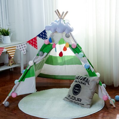 Kinderen Tent Indian Indoor Speelhuis Prinses Baby Photo Props Wigwam Voor Kinderen Speelgoed Teepee Thuis Tipi: 1