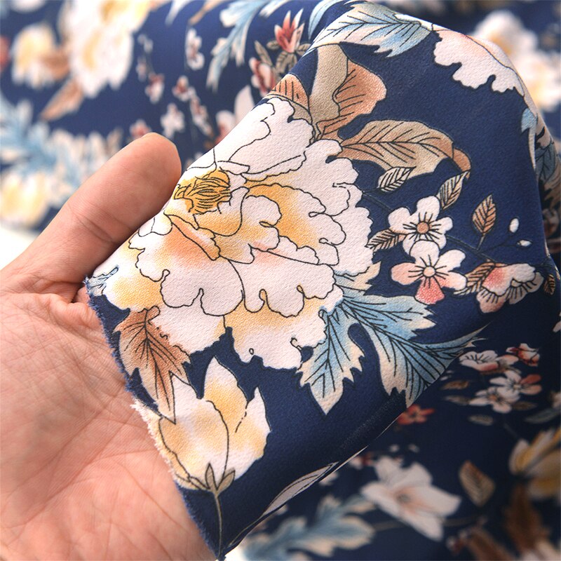 Printed Polyester Chiffon Fabric Spring and Summer Women Shirt Print Fabric Full Polyester Textile Apparel Material