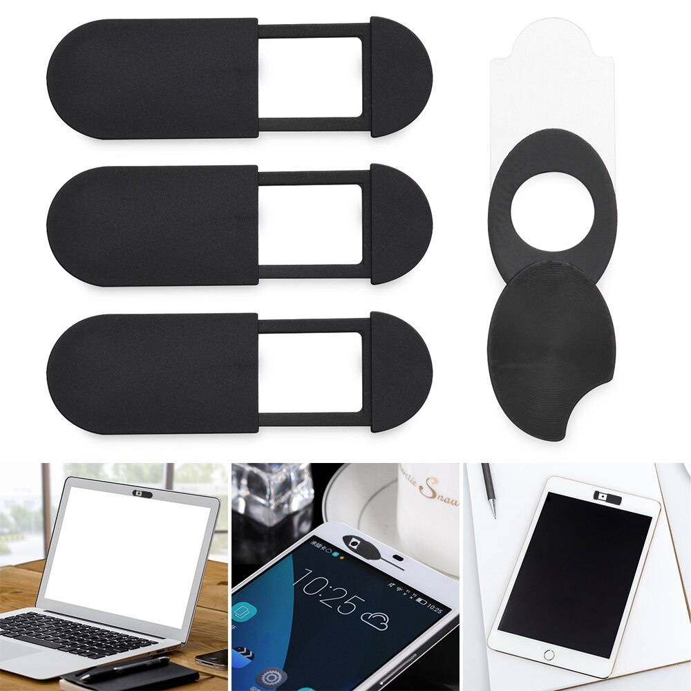 3Pcs Ultra Dunne Webcam Cover Plastic Universele Camera Cover Voor Web Laptop Iphone Pc Laptops Stickers Security Camera Sticker