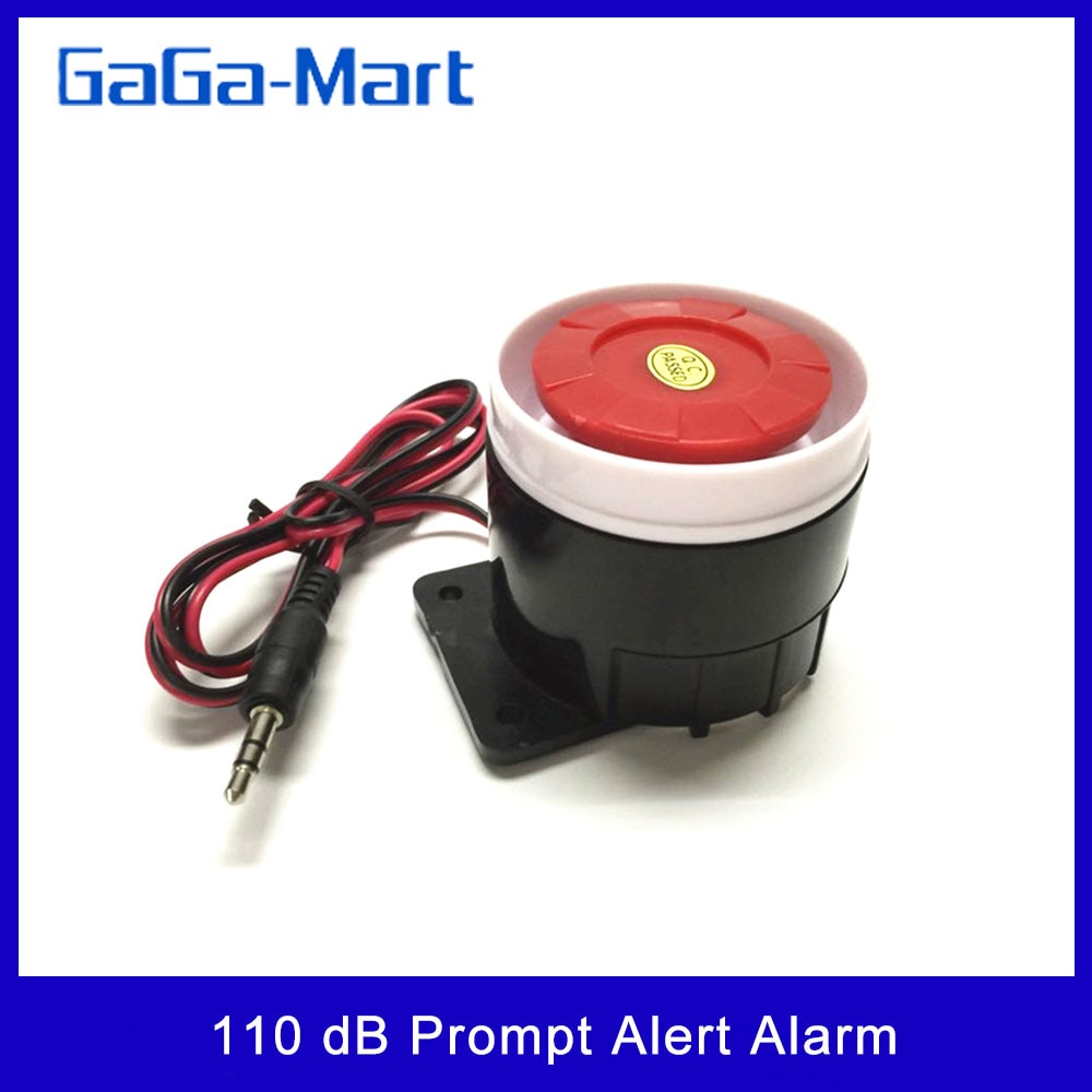 External Mini Wired Siren 110 dB Prompt Alert Alarm for Home Security System