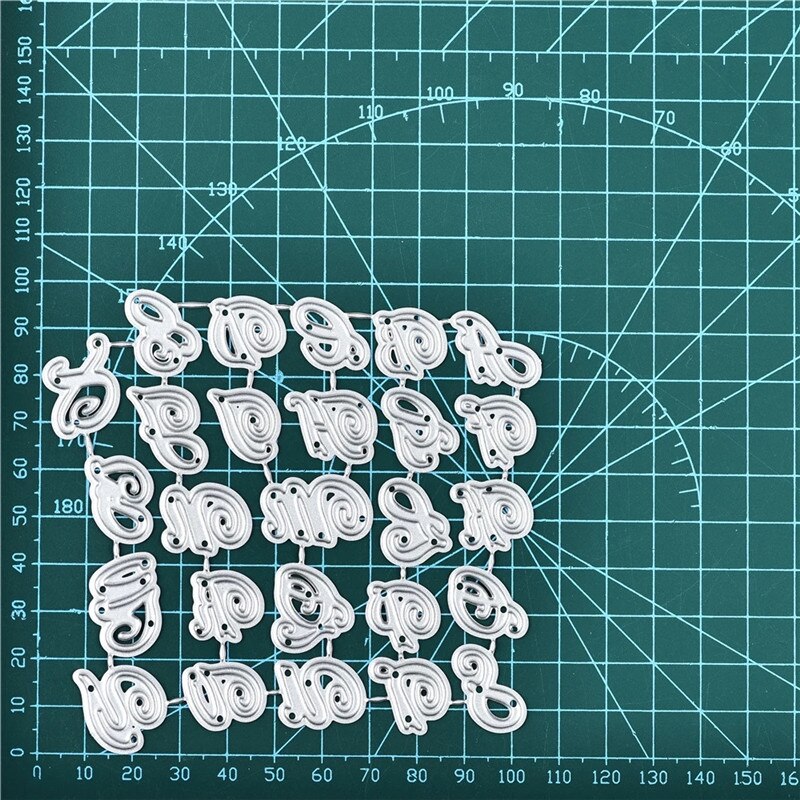 Eastshape Floral 26 Letters Metal Cutting Dies ABC Alphabet Stencil for DIY Scrapbooking Paper/photo Cards Embossing Dies
