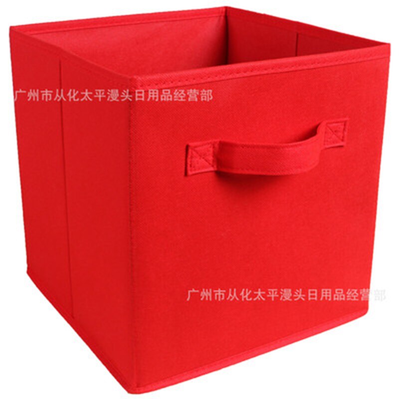 Non-Woven Fabric Dust-Proof Clothes Storage Bin Folding Cabinet Storage Box with Handle Home Office Closet Organizer Container