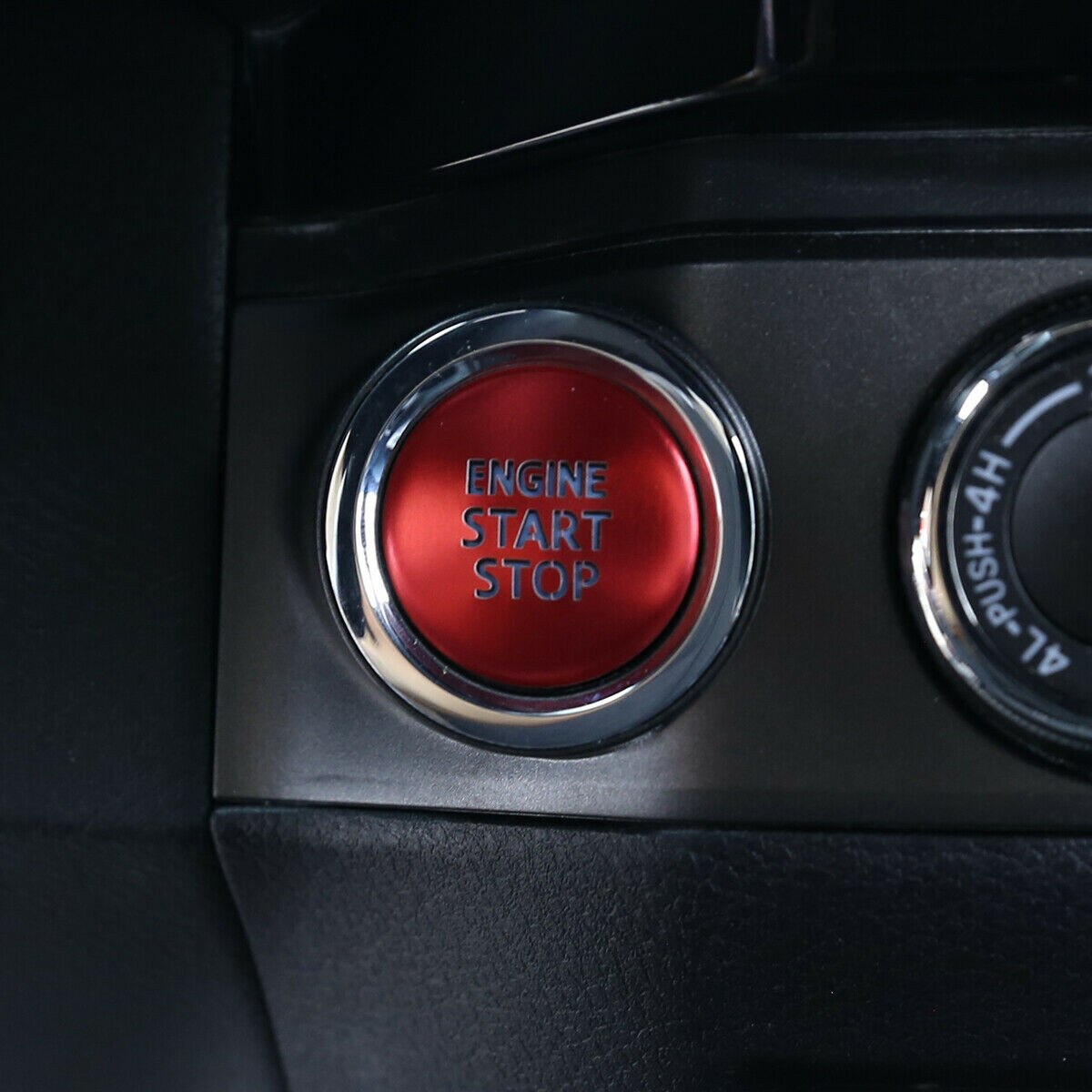 Rode Schakelaar Cover Aluminium Motor Startknop Voor Toyota Tacoma Onderdelen