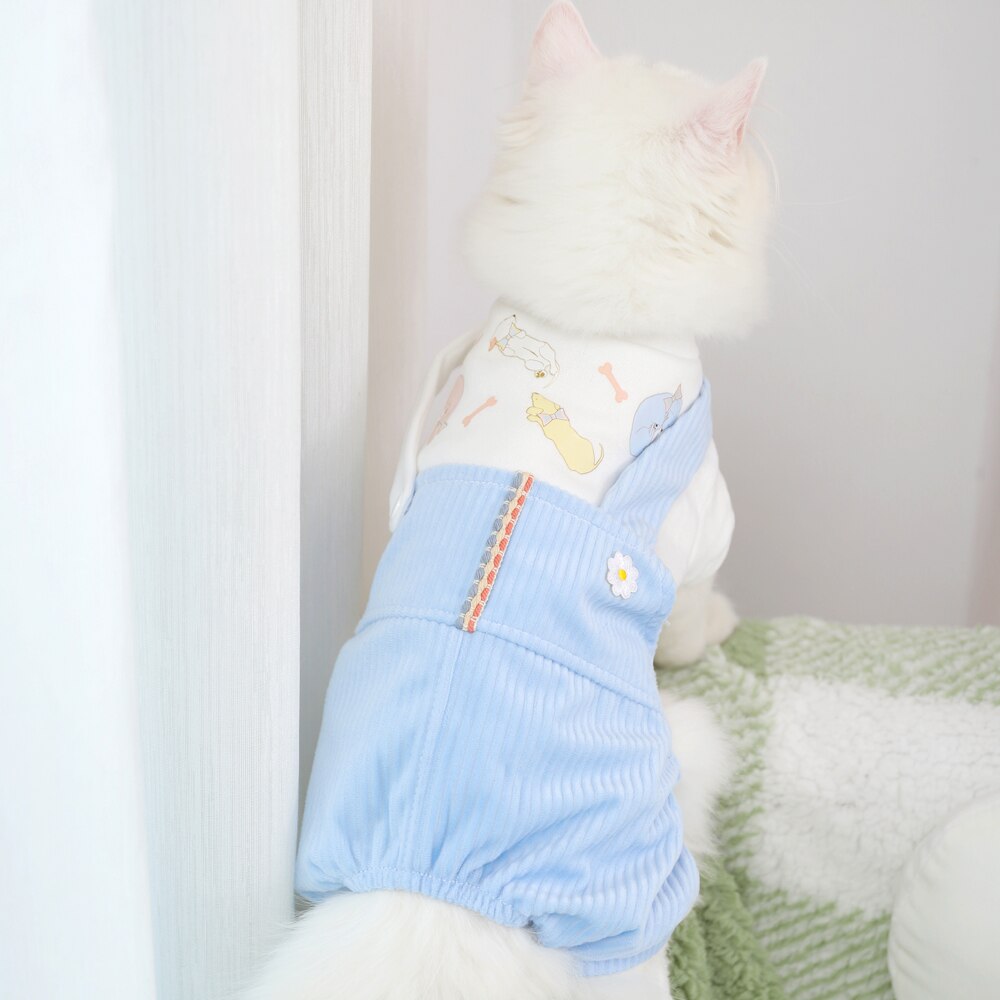 HOOPET-monos de invierno para gato, Chaqueta de felpa para perro, abrigo cálido para gato, Chihuahua, disfraz de gato, ropa de lana suave para mascotas, suministros para mascotas