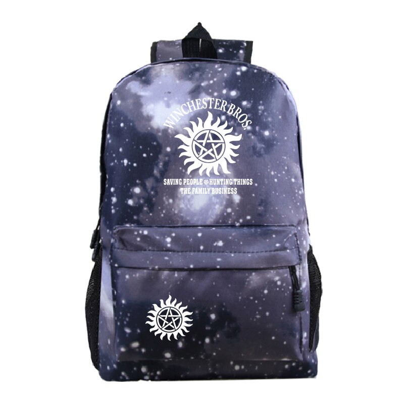 Supernatural Backpack Women Men Backpack Laptop Galaxy School Bags for Teenagers Boys Girls Travel Backpack Cheap: 12