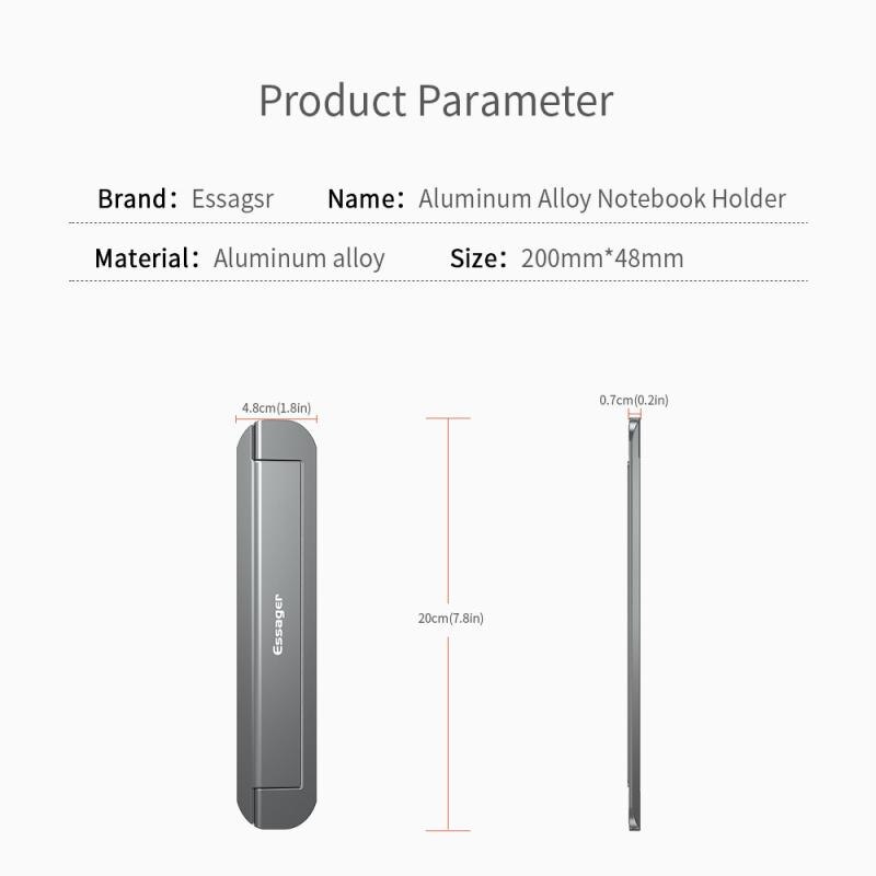 Essager katlanabilir dizüstü standı tutucu için Macbook Pro hava dizüstü taşınabilir alüminyum masa dizüstü standı masa braketi katlanır