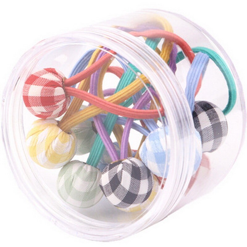 10 unids/set invierno pequeñas gomas para el pelo con pompón para bebe bolas gomillas pelo niña elasticas coles para cabello niña por lote elasticos para el pelo coleteros niña pom pom rabas pelo colets para cabello