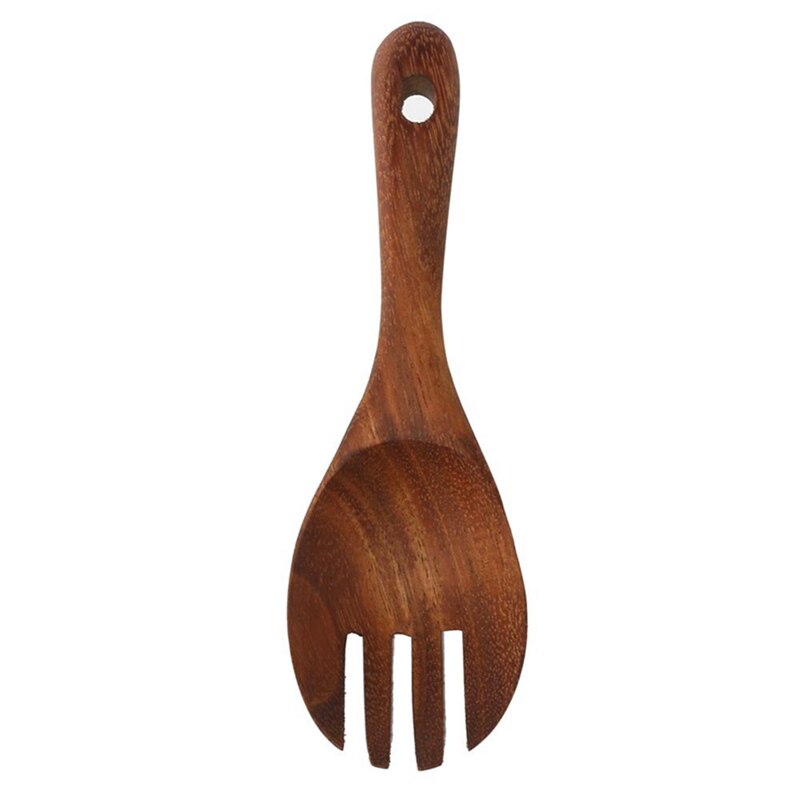 Kjøkkenredskaper sett naturlig teak kjøkkenutstyr suppe skje sleiv turner dørslag nonstick tre spatel kokekar sett: Mørk grå