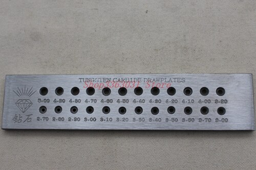 Tungsten Carbide Wire Drawplate for Jewelry Making Round Shape Drawplate: 2.7-5.0mm