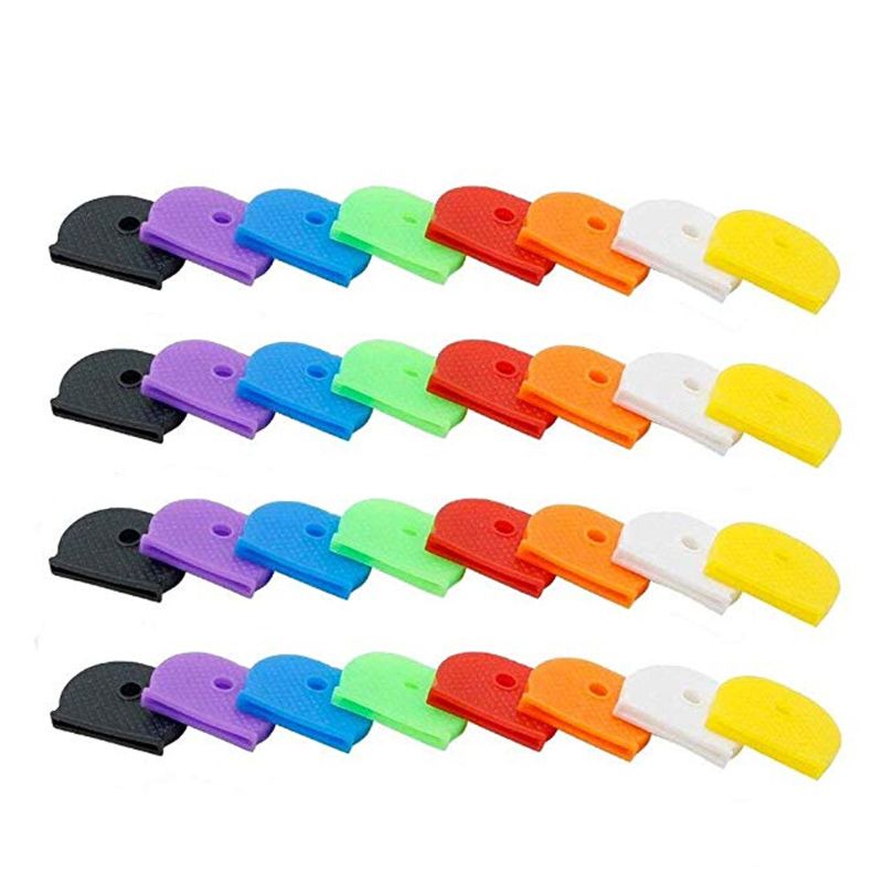 32Pcs Key Cap Tags Label Id Siliconen Codering Kleur Sleutel Identifier Cover 8 Kleuren