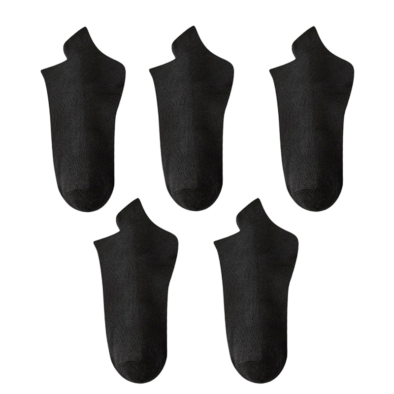 10pieces=5 Pairs Women Socks Casual Breathable Ankle Sock Summer Low Cut Cotton Thin Short Elastic Sox calcetines: Blue