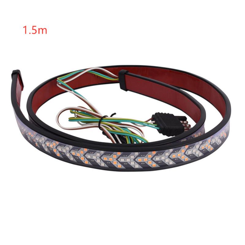 1pcs Dual-color Pickup Truck Tail Light Strip Bar With Steering Scanning Double Flashing Pickup Truck Light 6 Car Stickers: 1.5m