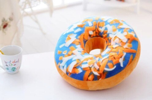 40 centimetri Divertente Ciambella Al Cioccolato Divano Cuscino del Sedile Di Natale Ciambelle Cuscino di Natale Kid Present Giocattolo di Riempimento del Cotone DEI PP Cura Della Mano Auto stuoie: 7