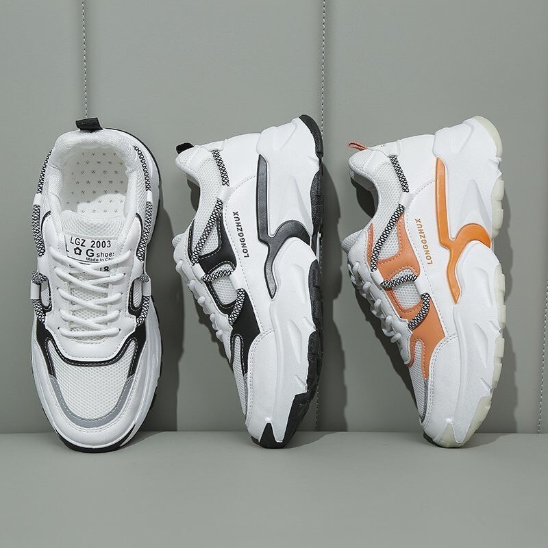 Chunky sneakers kvinder vulkaniserede sko platform sneakers dame træner flade sko mujer krydsbundet