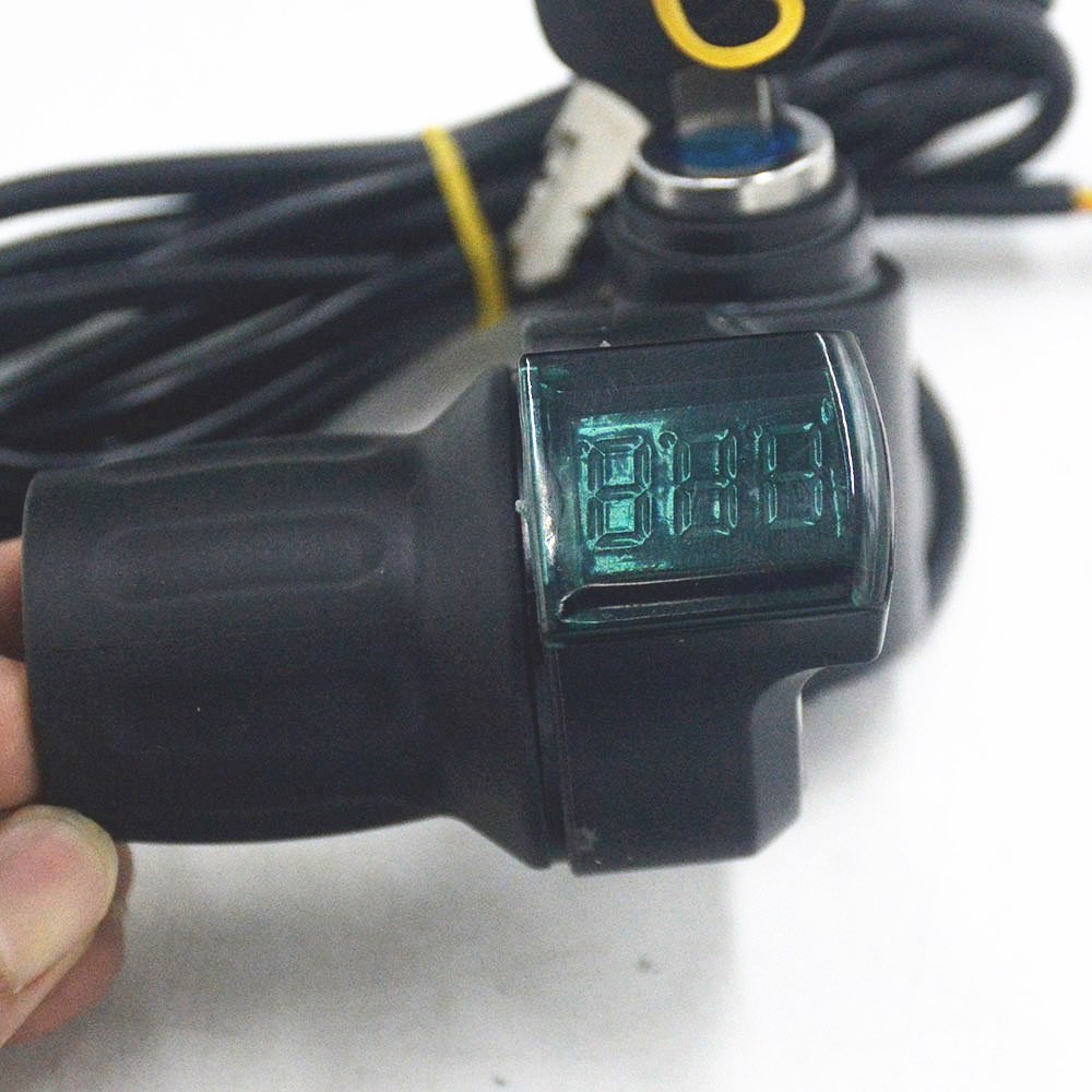 24V 36V 48V 60V 72V 96V e-bike gashendel Grip Handvat LCD Display indicator/Lock Sleutel Klop Half Twist Throttle