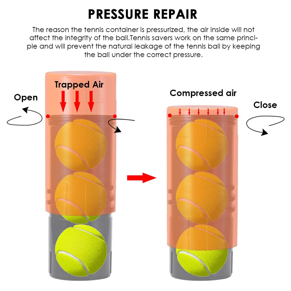 Tennis Pressure Repair Tank Tennis Ball Container Tennis Pressure Repair Tennis Accessories Keep Tennis Balls Bouncing