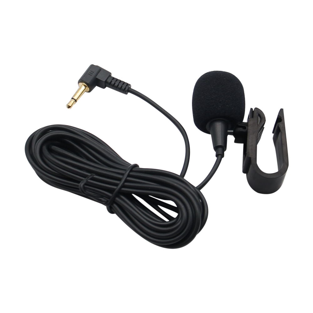 Car Audio Microphone 3.5mm Clip Jack Plug Mic Stereo Mini Wired External Microphone For Auto DVD Radio 3m Long Professionals: GRAY