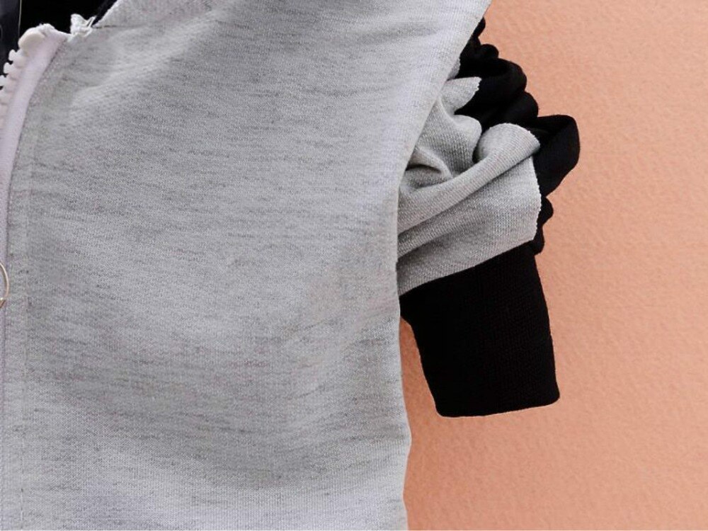 Insieme dei vestiti del bambino della molla delle ragazze dei ragazzi manica lunga con cappuccio casual tuta dei vestiti dei bambini felpe per bambini + Pantaloni 2Pcs set