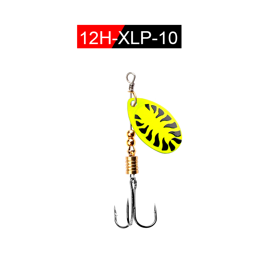 VIS KONING 1PCS 6.0CM 6.5CM Spinner Lepel Vissen Lokken Spinner Aas Lepel Vissen Bass Lokken met Dreg Visgerei