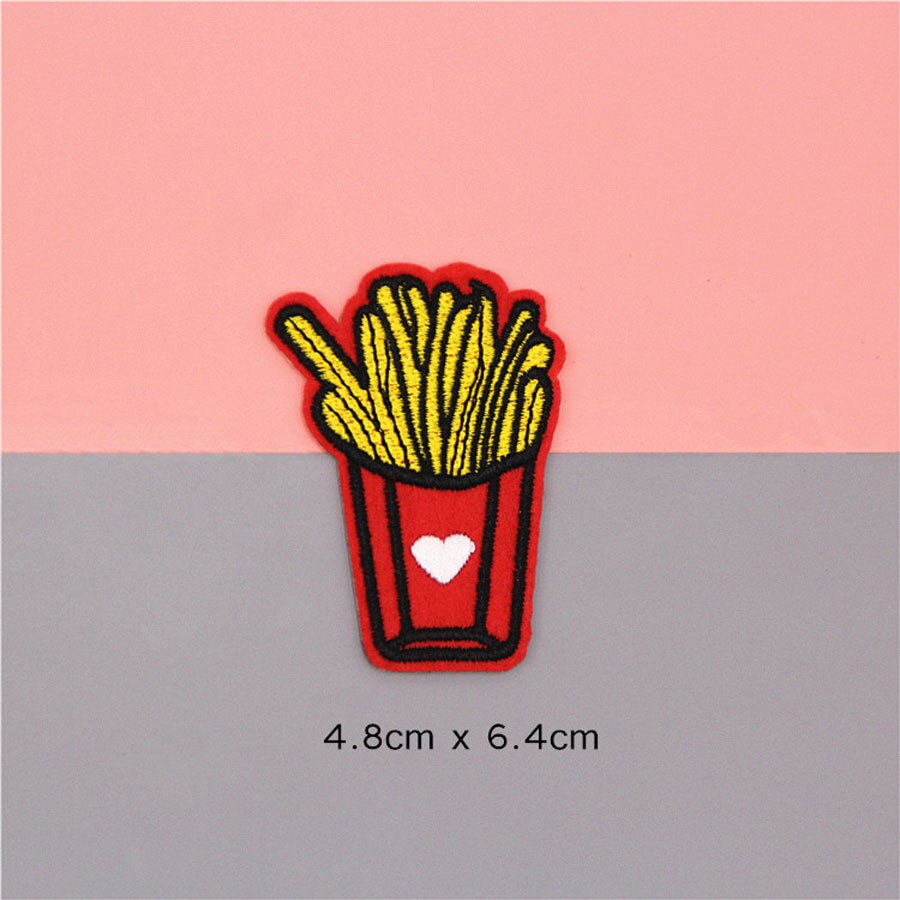 Patch brodé en tissu pour vêtements, casquette, autocollant, sac, fer à coudre sur application, bricolage, accessoires pour vêtements, BU149: BU149N15 French frie