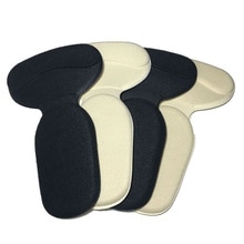 Plantillas en forma de T para zapatos, almohadillas de tacón alto, plantilla Súper suave, cojín de esponja antideslizante, Protector para el talón, ,
