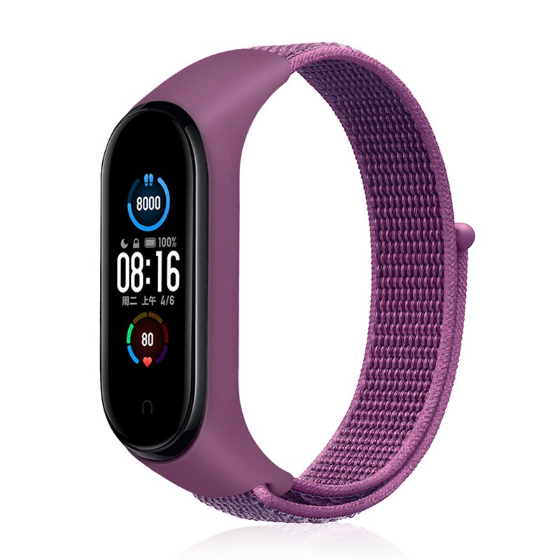 Bracelet de rechange pour xiaomi mi band 6, boucle en Nylon, accessoires pour montre connectée Mi band 5 4 3 7