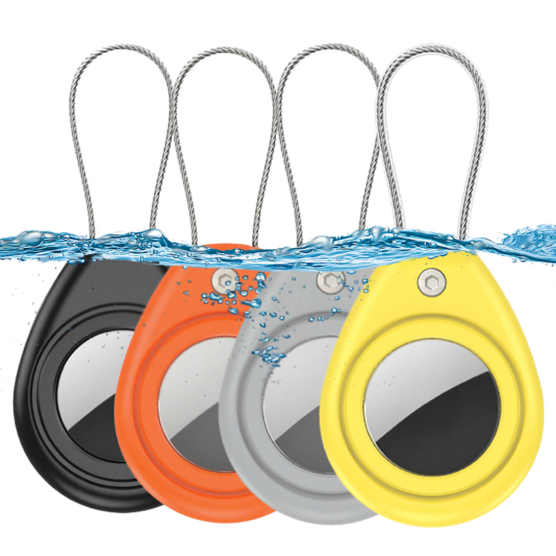 Waterproof Holder for AirTag with Wire Cable Lock Anti-Lost Protective Case Key Ring for Keys Backpack Luggage Pet Tracking​