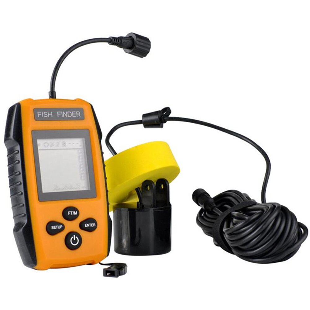 100m rivierdetectietransducers voor buiten, draagbare boot, fishfinder, kajak, sonar, dieptesensor, meeralarm, tools, lcd-scherm, handheld