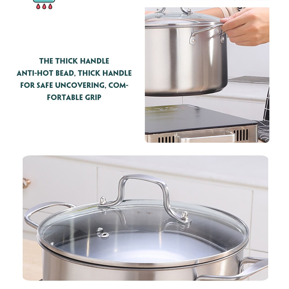 Stainless Steel Saucepan Soup Pot Dairy Saucepan And Noodle Soaking In Household Dormitory Kitchen Milk Pots Kitchen Tool