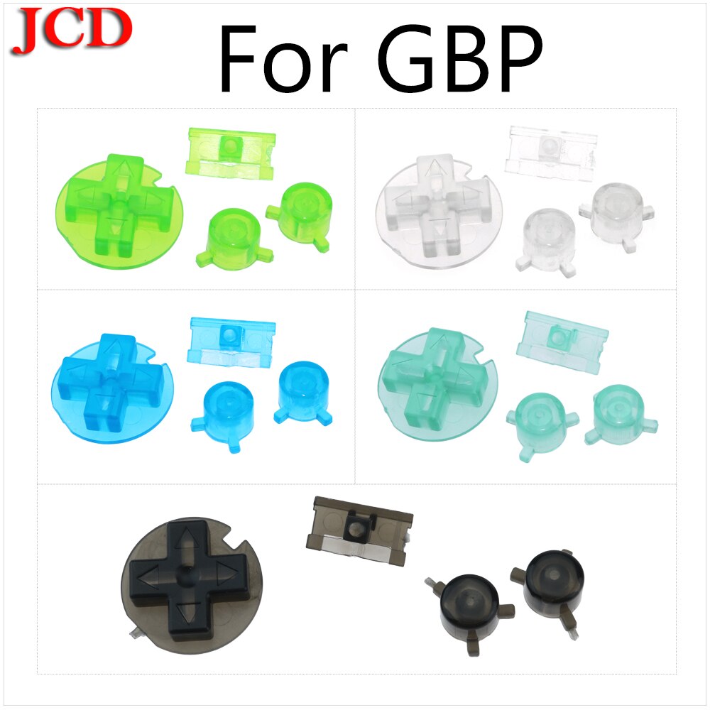 JCD Multi Transparent color option A B Buttons Keypads for Gameboy Pocket On Off Power Buttons for GBP D Pads Power Buttons