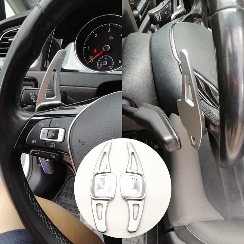 Paddle Shifter For VW Tiguan MK2 Golf 7/7.5 Variant Alltrack MK7 T-Cross Passat B8 Steering Wheel DSG Shift Extension: Silver