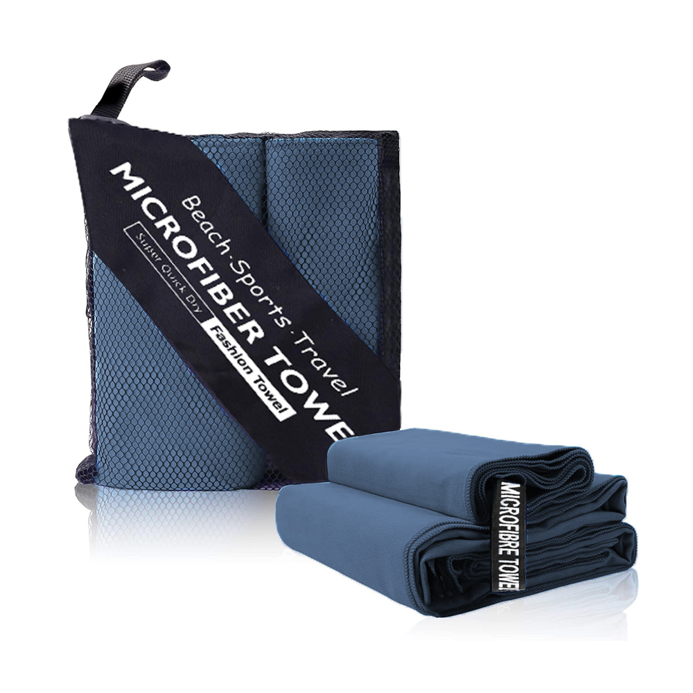 2-er- Pack mikrofaser-schnelltrocknungshandtücher: kompakt, weich, leicht und Ideal für Camping, wandern, fitnessstudio, Yoga, Strand, Sport und schwimmen.