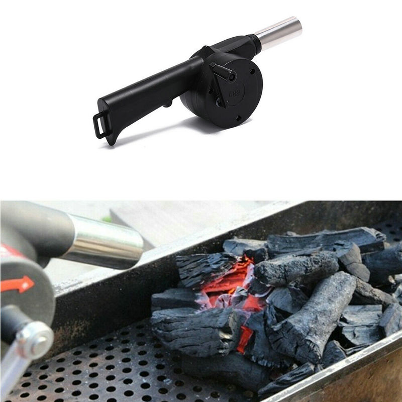 Ventilateur portatif actionné par manivelle de ventilateur pour l'équipement de feu de barbecue de pique-nique