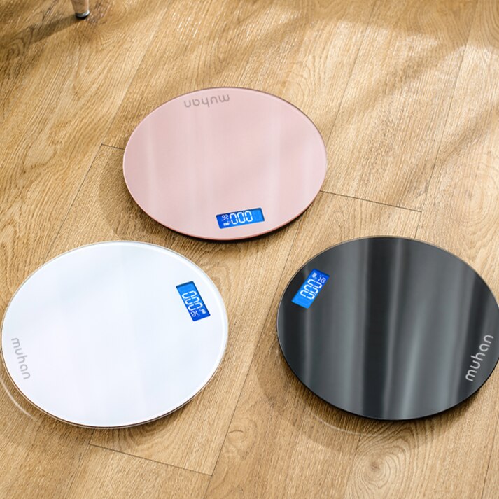 Small Digital Weight Scales Electronic White Body Fat Precision Scale Floor Bathroom Bilancia Pesapersone Home Items DH50TZC